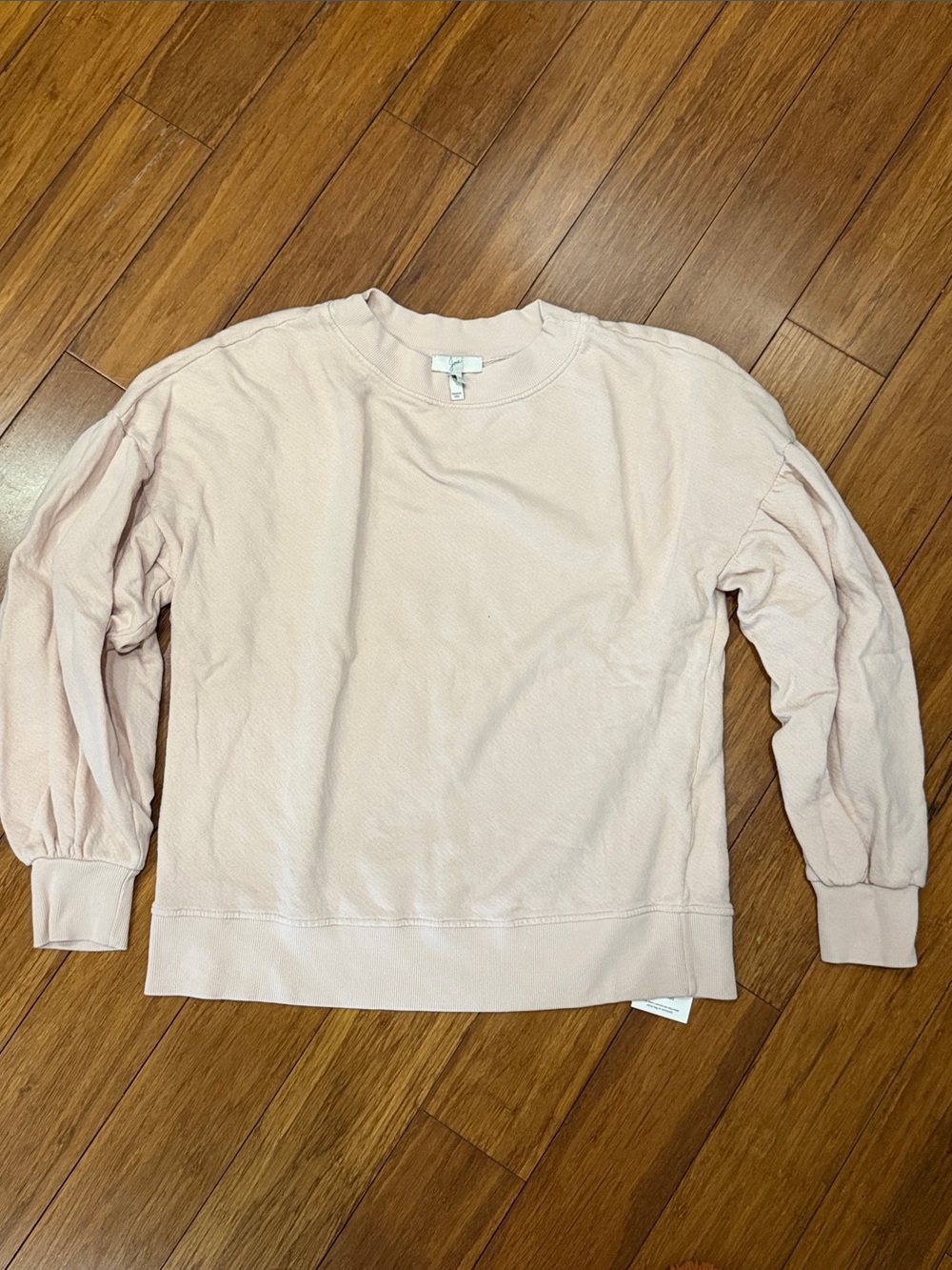 Joie Pale Pink Ribbed Crewneck Pullover